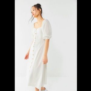 NWOT H&M Puff Sleeve Button Front Dress